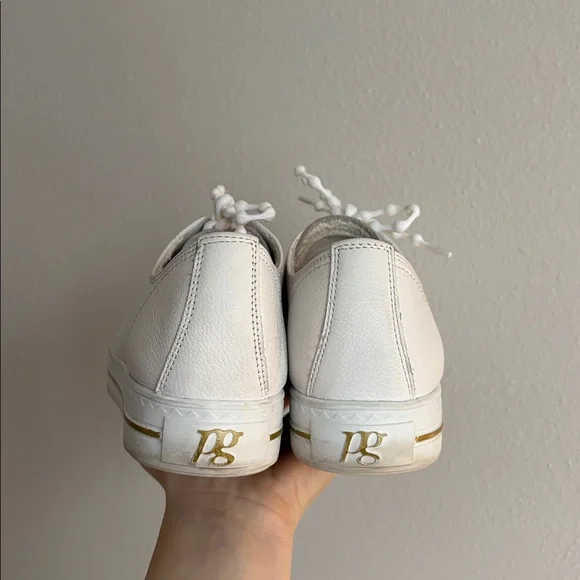 Paul Green Sophie sneakers pebbled leather patent leather toe gold-tone eyelets - Picture 8 of 10